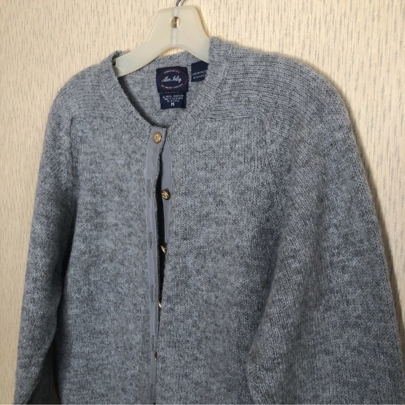 Allen Solly Womens Long Sleeve Button Front Wool Sweater Gray Size Medium - Picture 2 of 8
